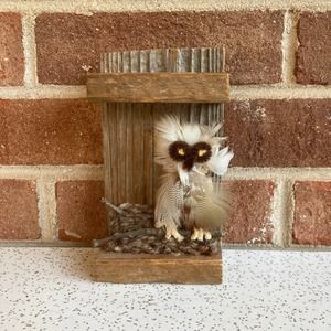 Hand Crafted Weaving Art Owl